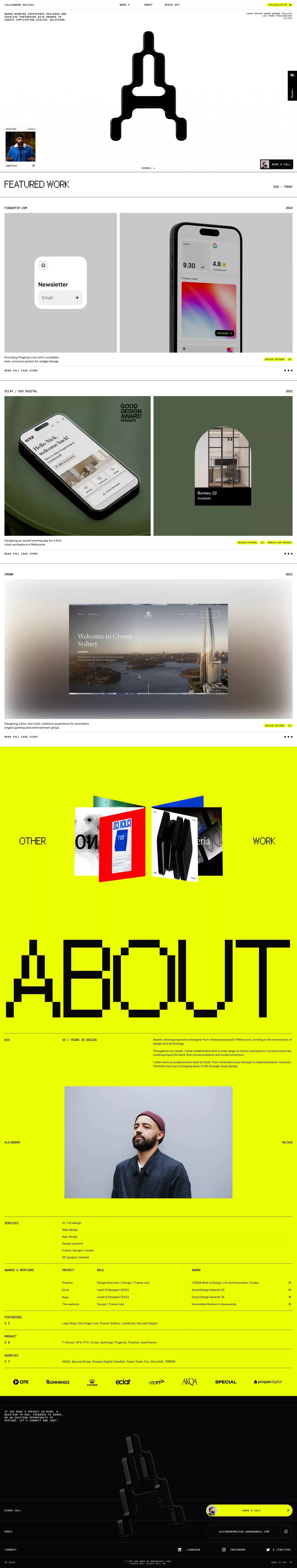 Alejandro Mejias - Portfolio design