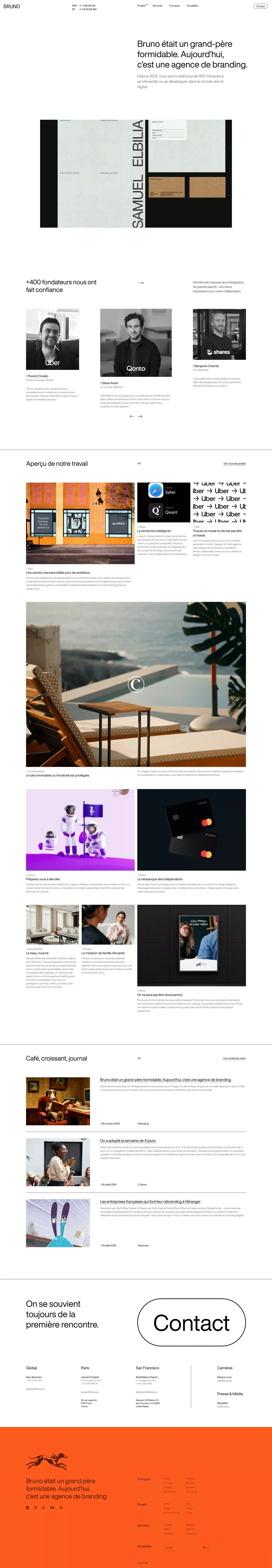 Agence de Branding | Bruno - Portfolio design