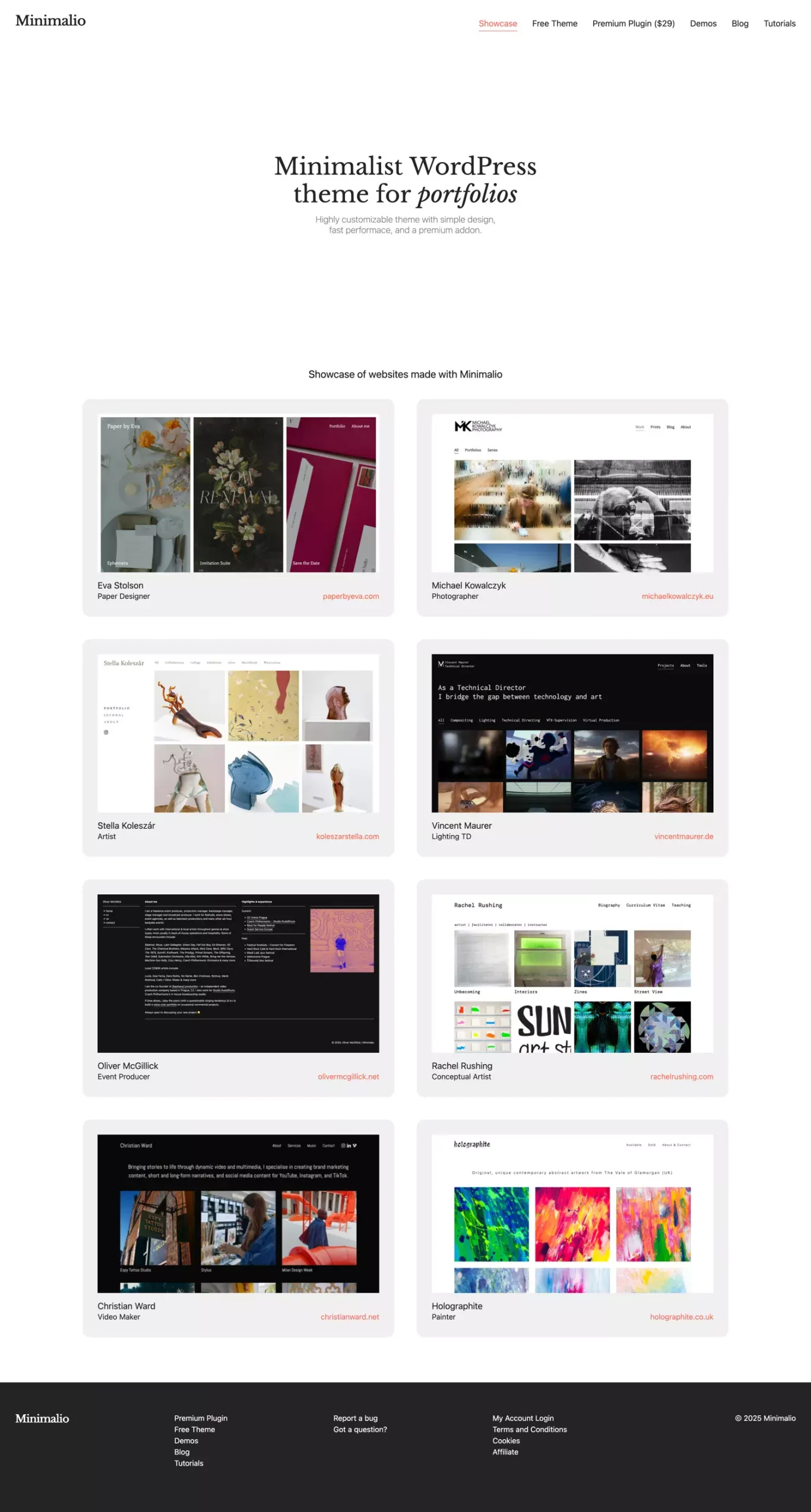 Minimalio - Minimalist WordPress theme - Template design