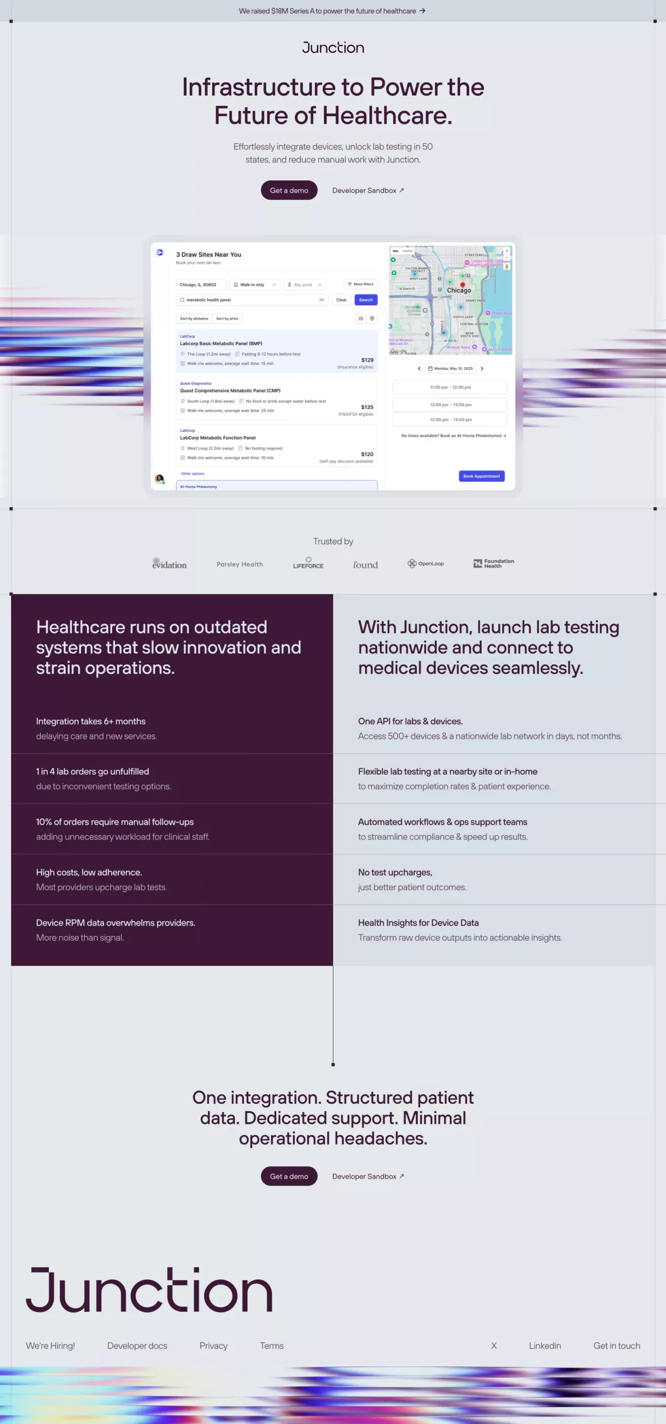 Nationwide Lab Testing & Data From 500+ Health Devices - Landing design