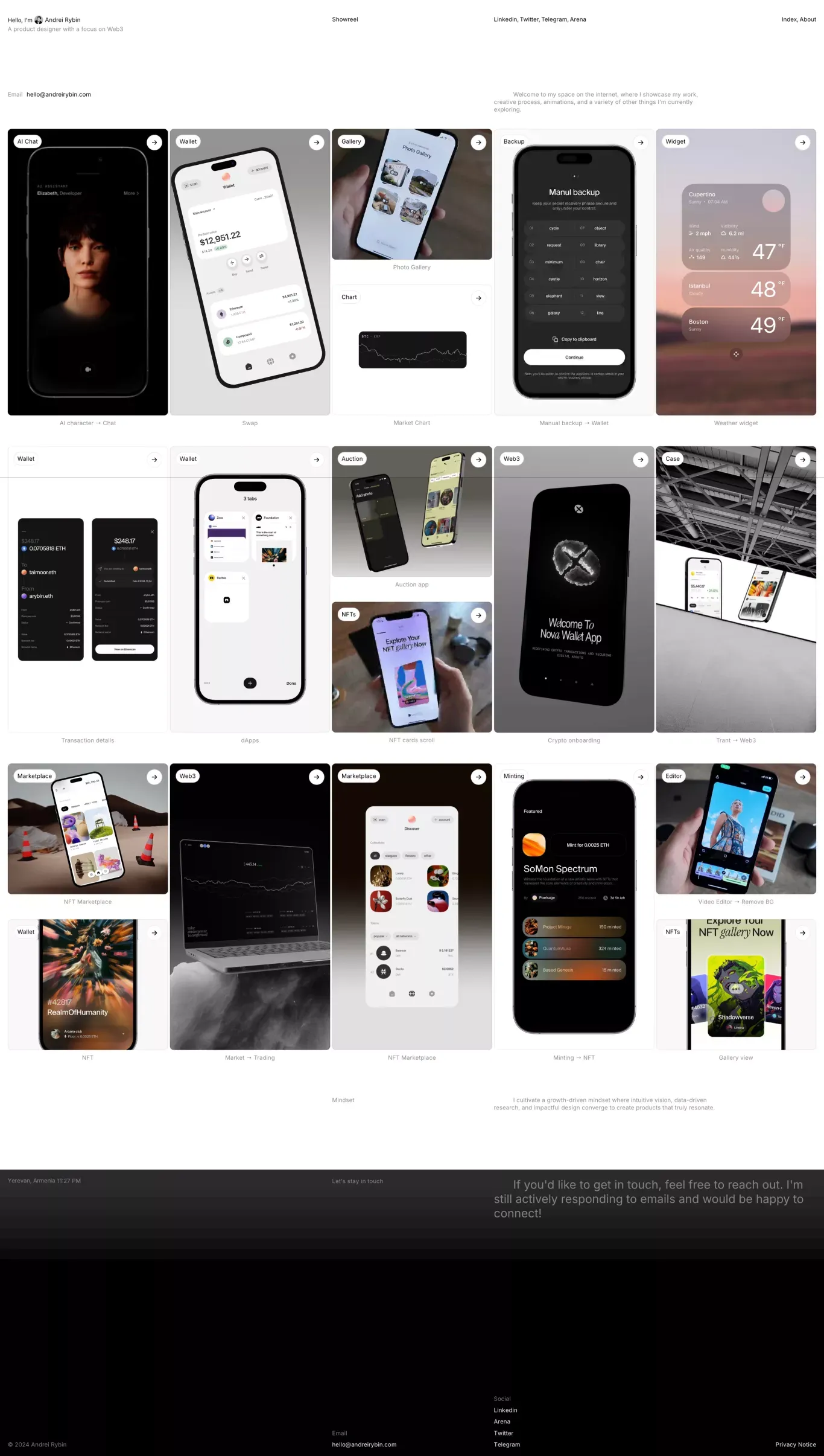 Andrei Rybin - Portfolio design