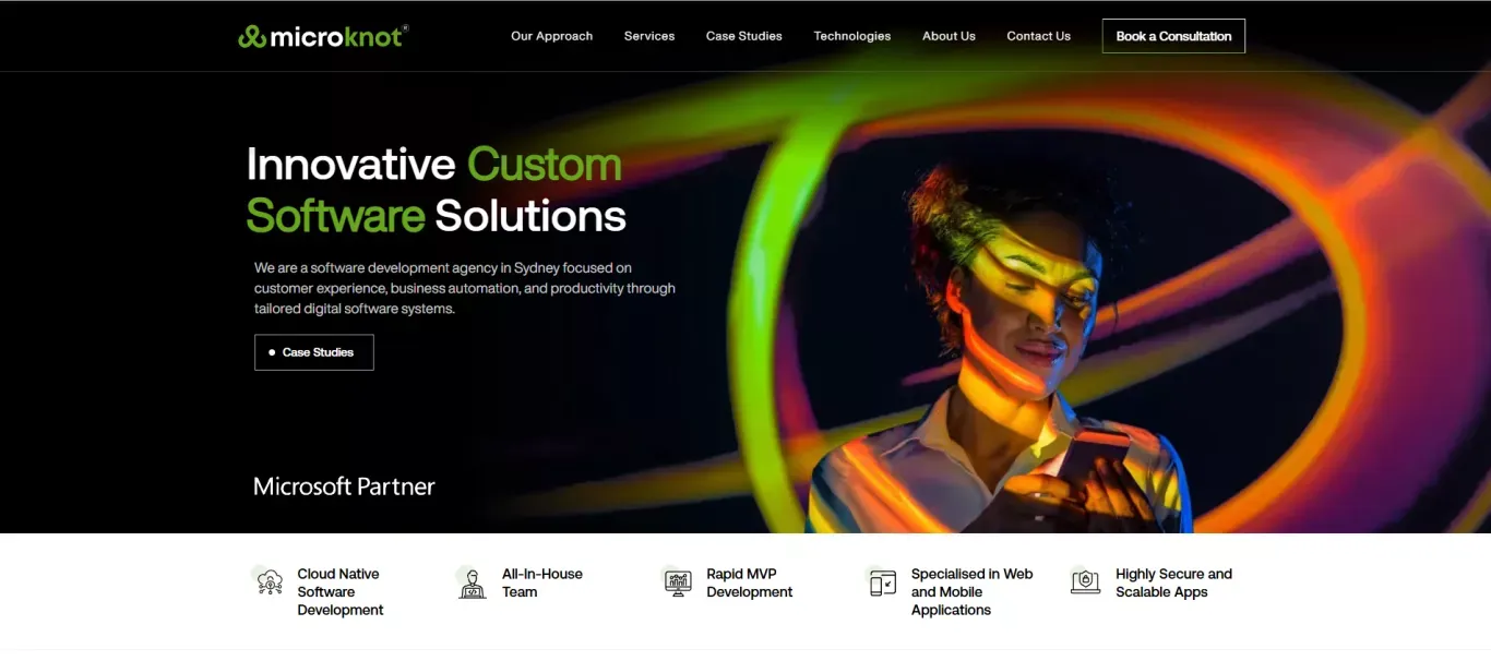 Software Development Company Sydney, Custom Software Developers Australia - Landing design