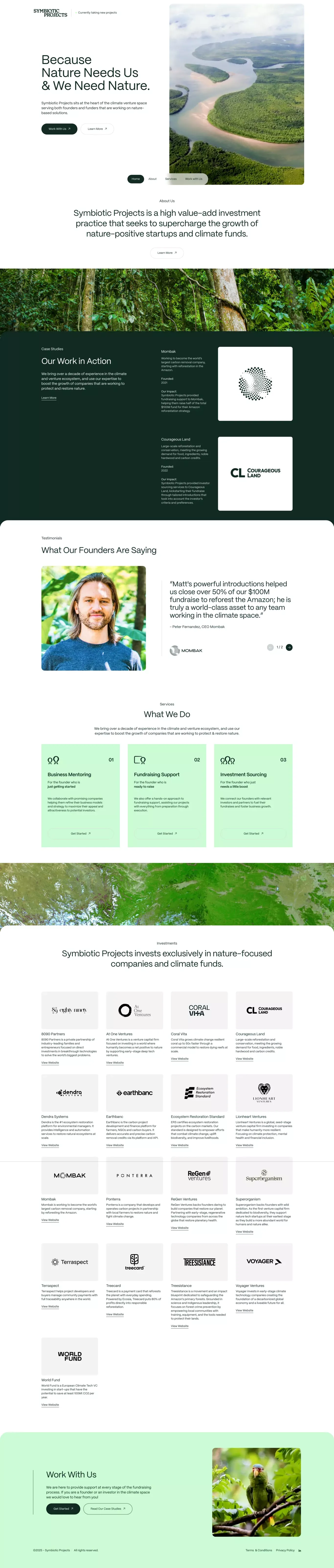 Symbiotic Projects - Landing design