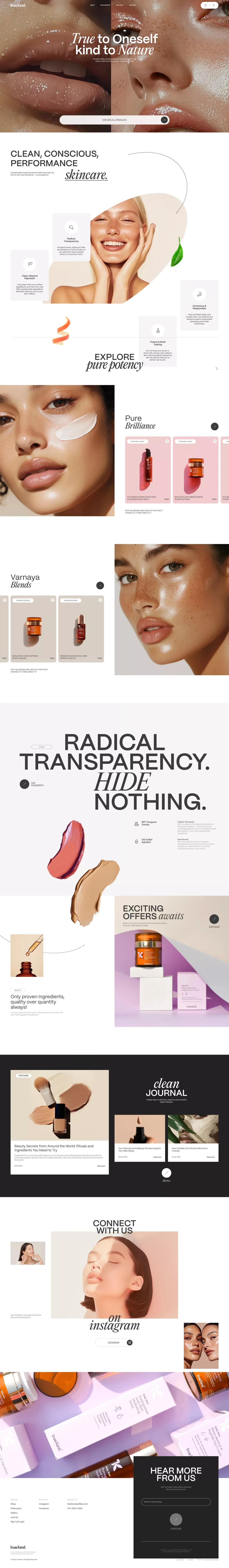 TrueKind - Ecommerce design