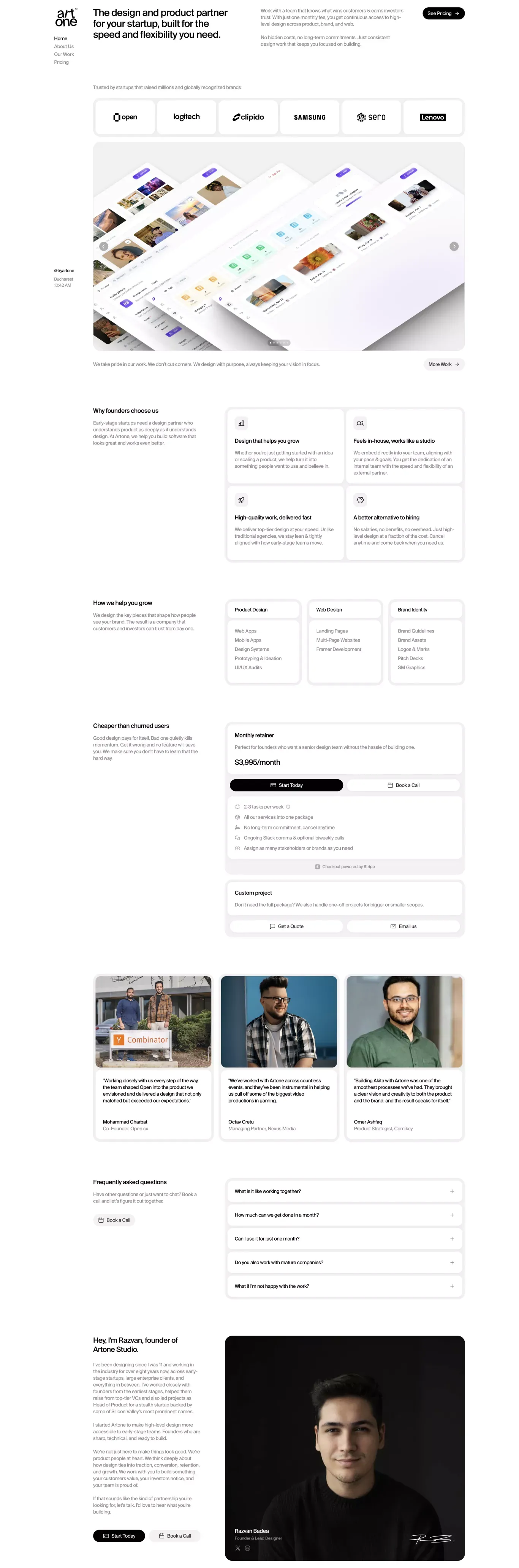 Artone Studio â The Design Partner for your Startup. - Portfolio design