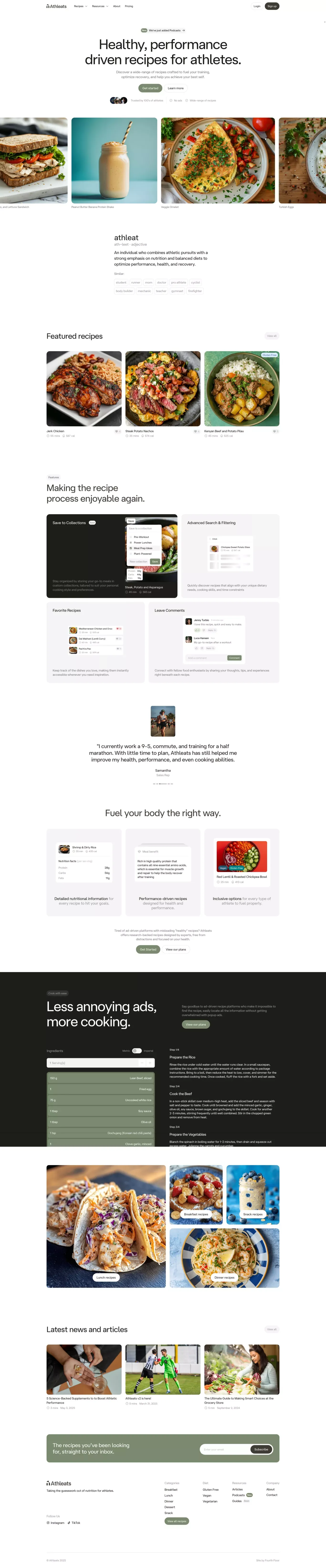 Athleats | Fuel Your Body with Easy & Healthy Recipes - Other design