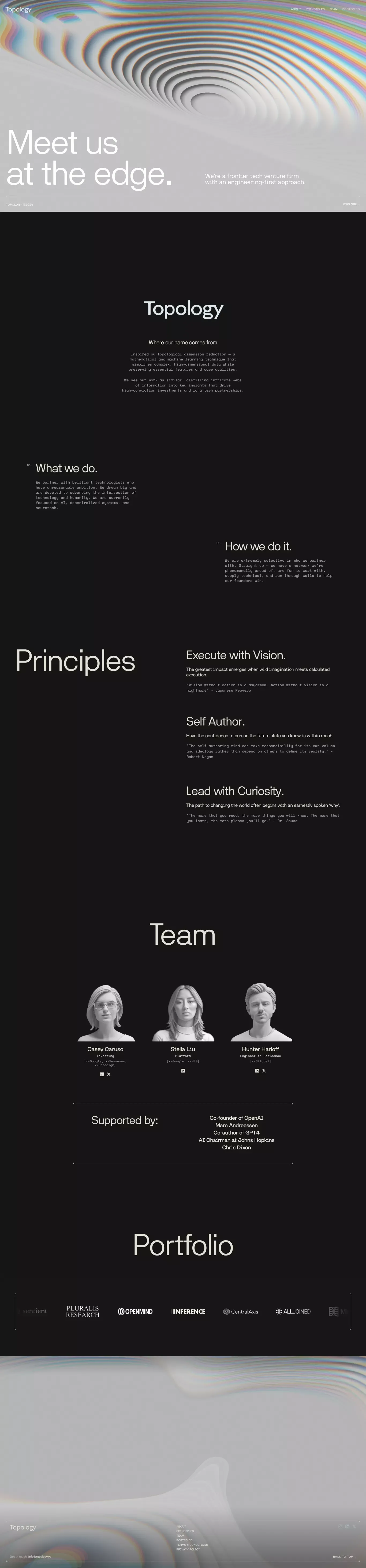 Topology - Portfolio design
