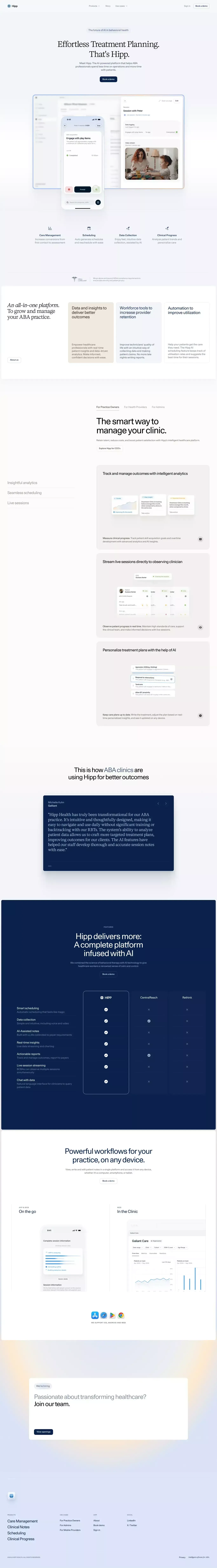 Clinical Notes in Seconds. That’s Hipp | Hipp Health - Landing design