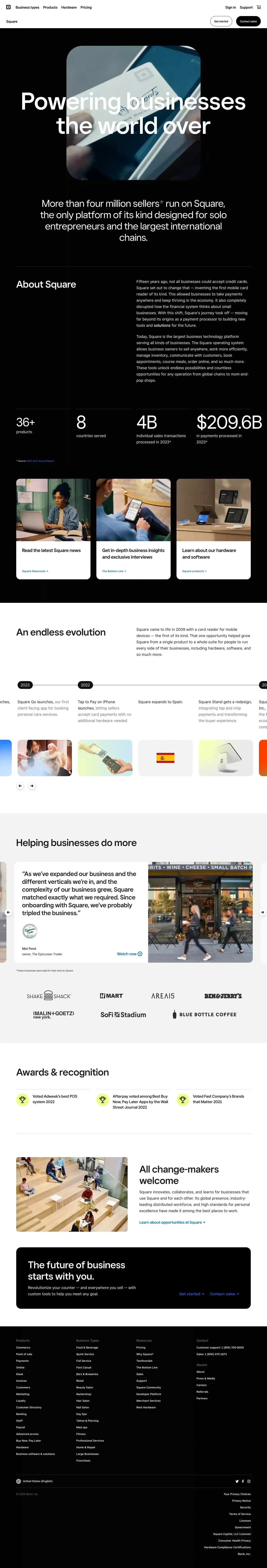 About Square - About Us  design