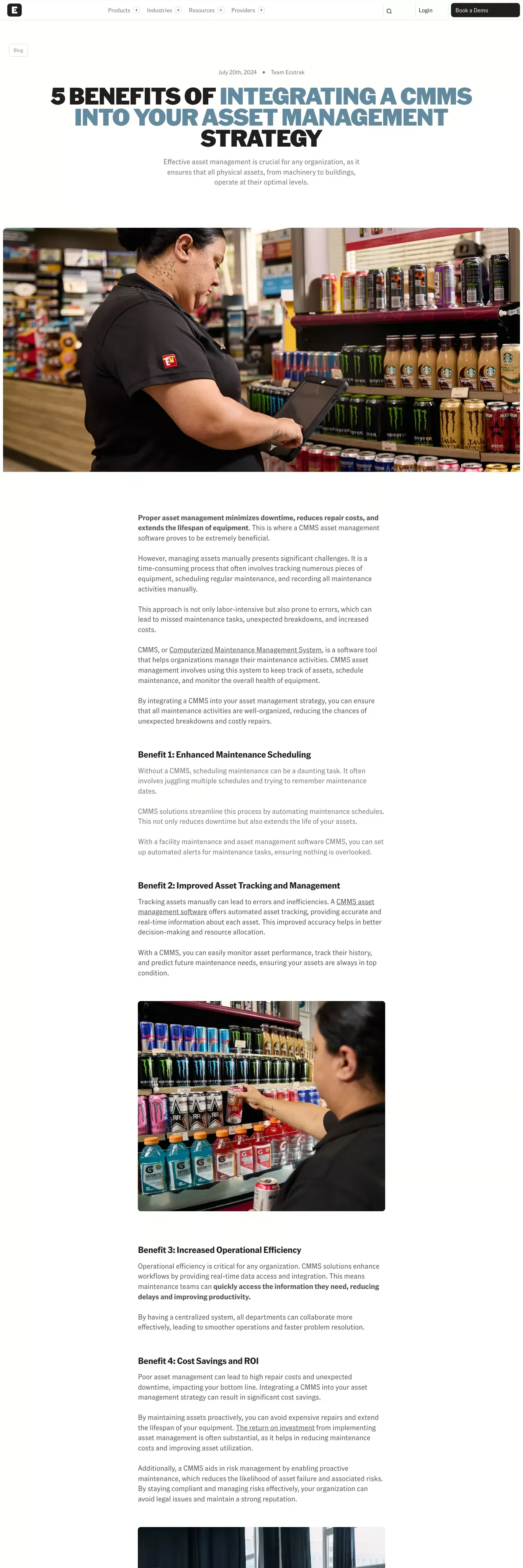 Ecotrak Facility Management Software - CMMS - Blog Post design