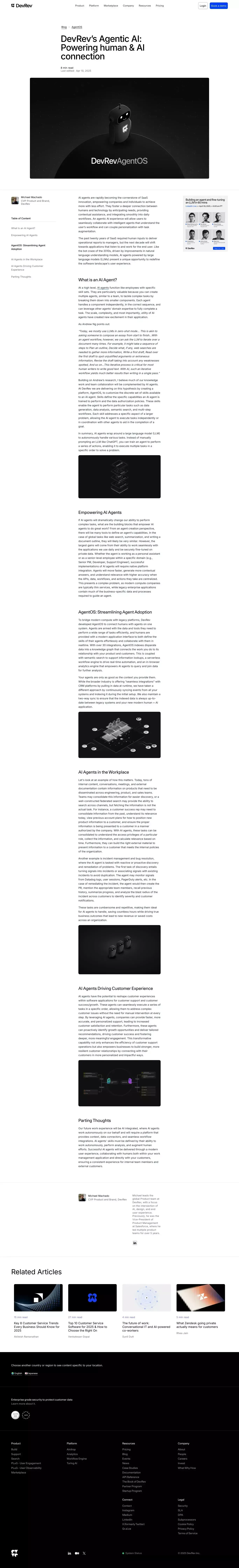DevRev’s Agentic AI: Bridging the Gap Between Human & AI Collaboration - Blog Post design