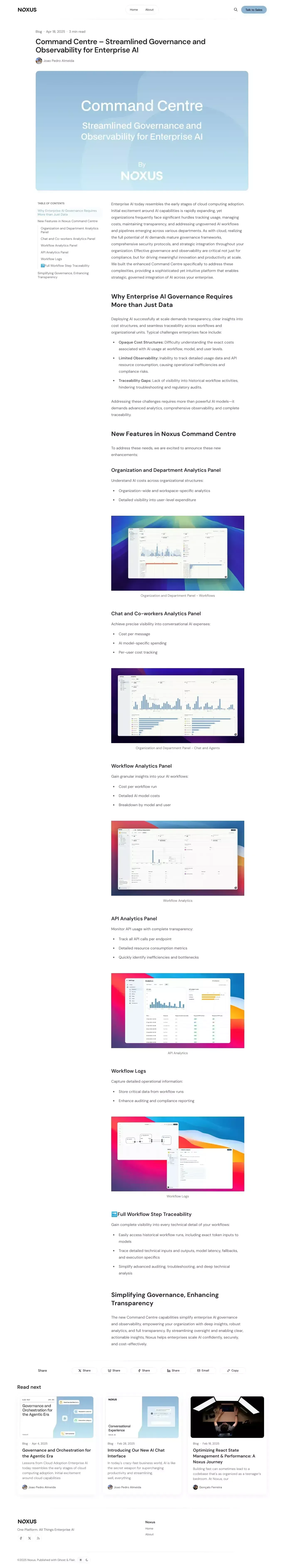 Command Centre – Streamlined Governance and Observability for Enterprise AI - Blog Post design