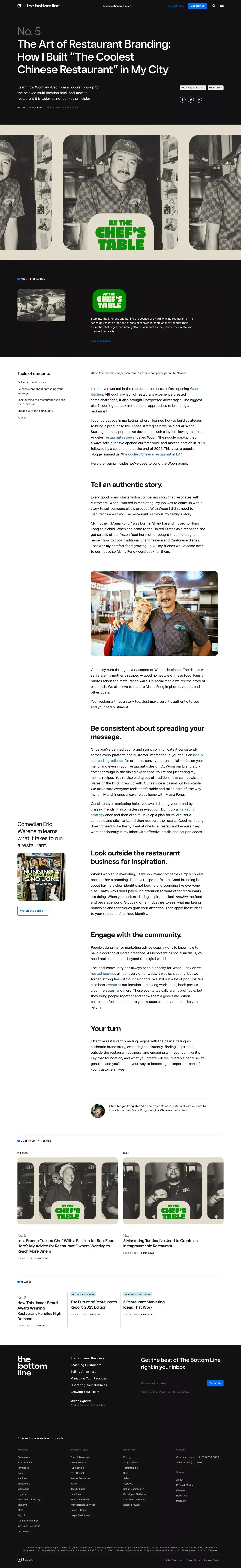 The Art of Restaurant Branding: How I Built “The Coolest Chinese Restaurant” in My City | Square - Blog Post design