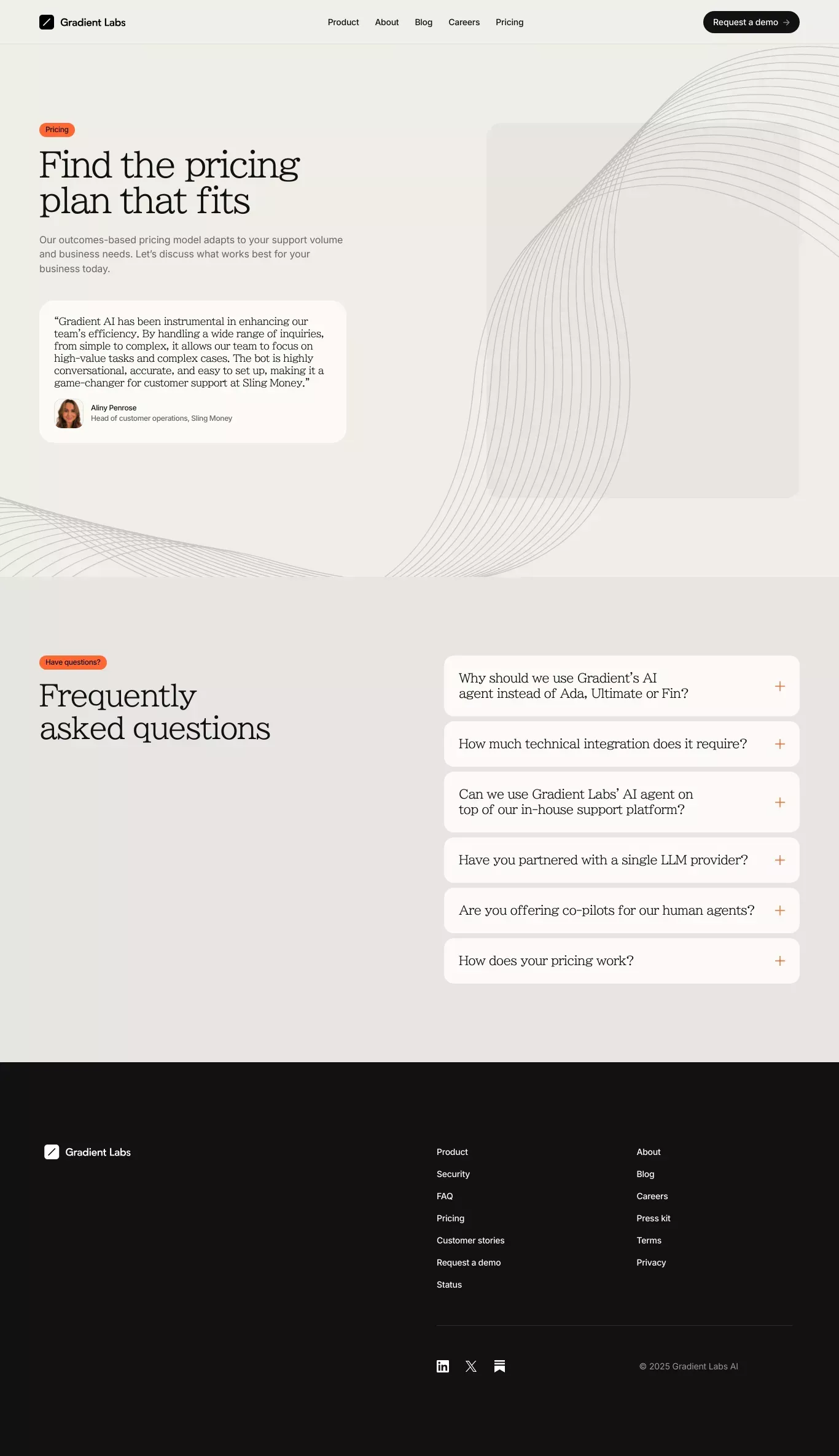 Gradient Labs Â· Pricing - Pricing design