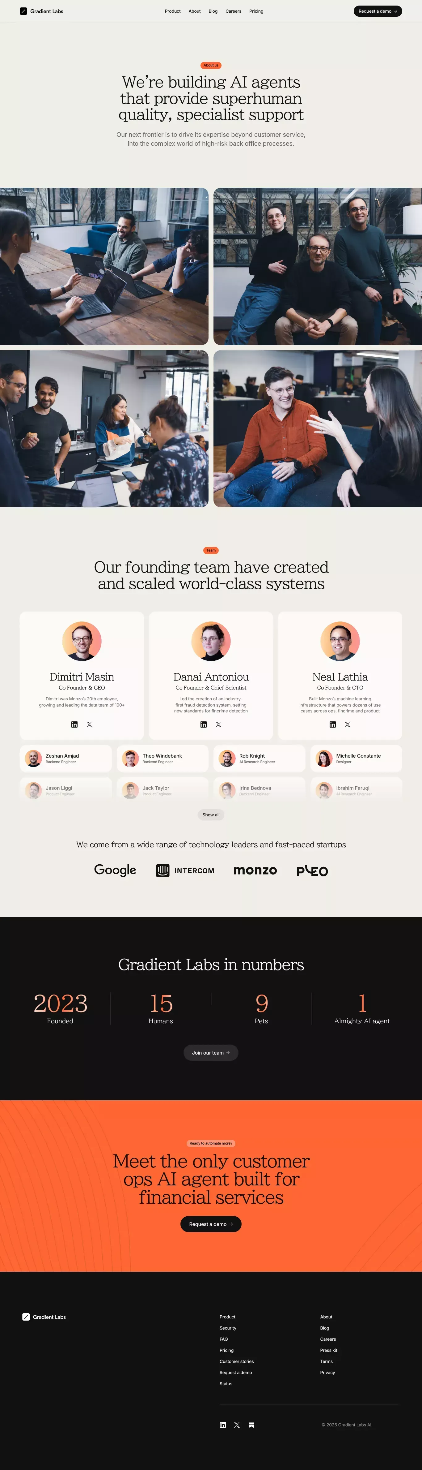 Gradient Labs Â· About us - About Us  design