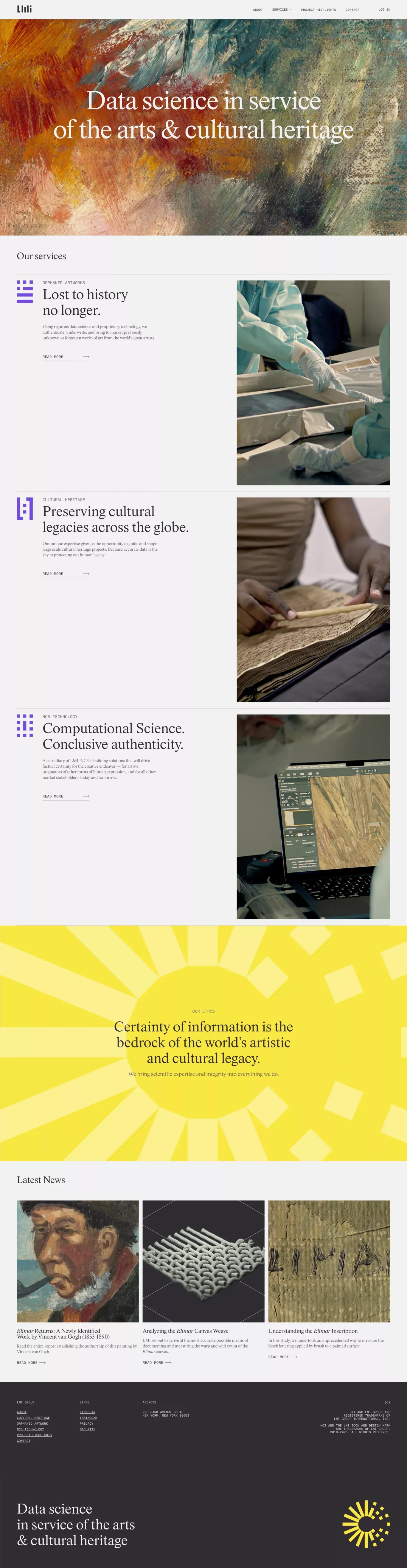 LMI Group: data science in service of the arts & cultural heritage - Other design