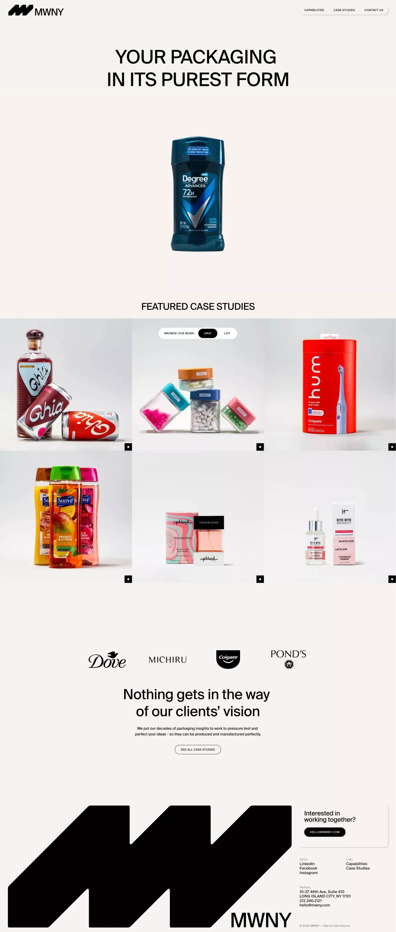 MWNY - Portfolio design
