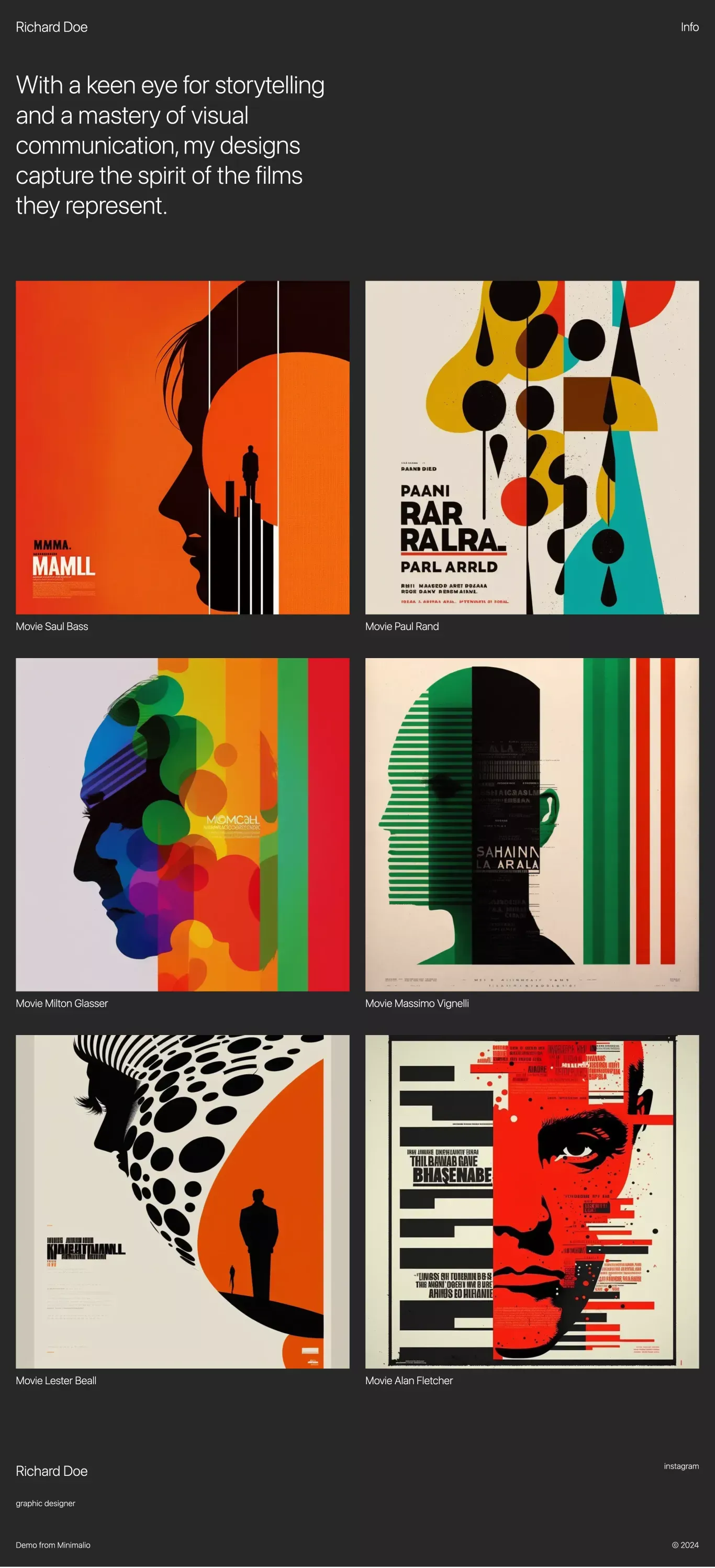 Richard Doe – Graphic Design - Template design