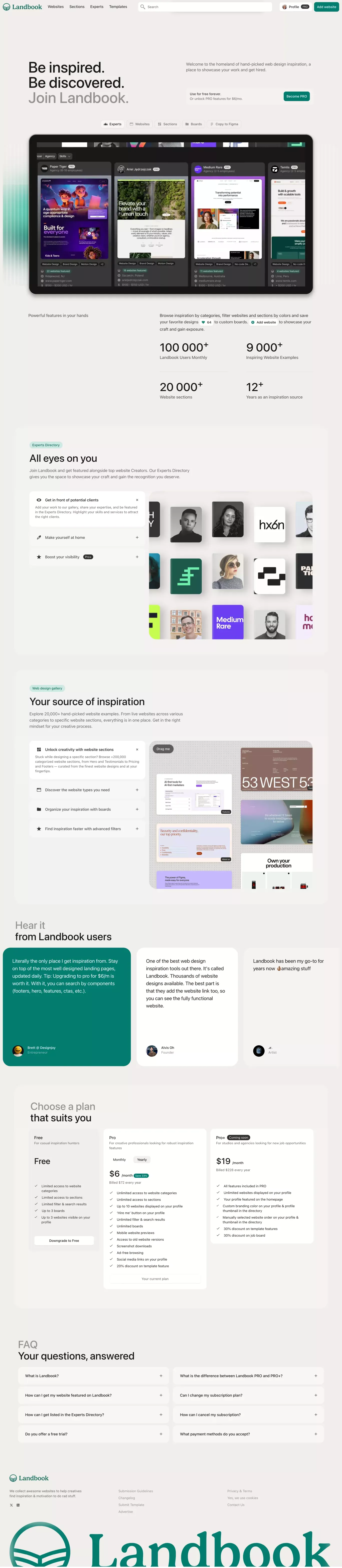 PRO | Landbook - Landing design