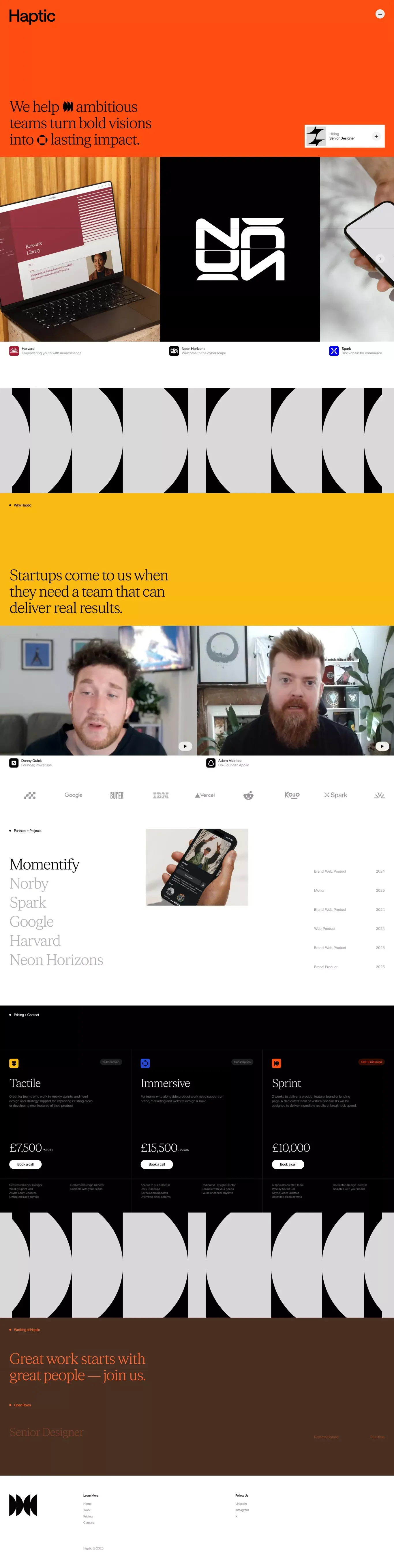 Haptic - Portfolio design