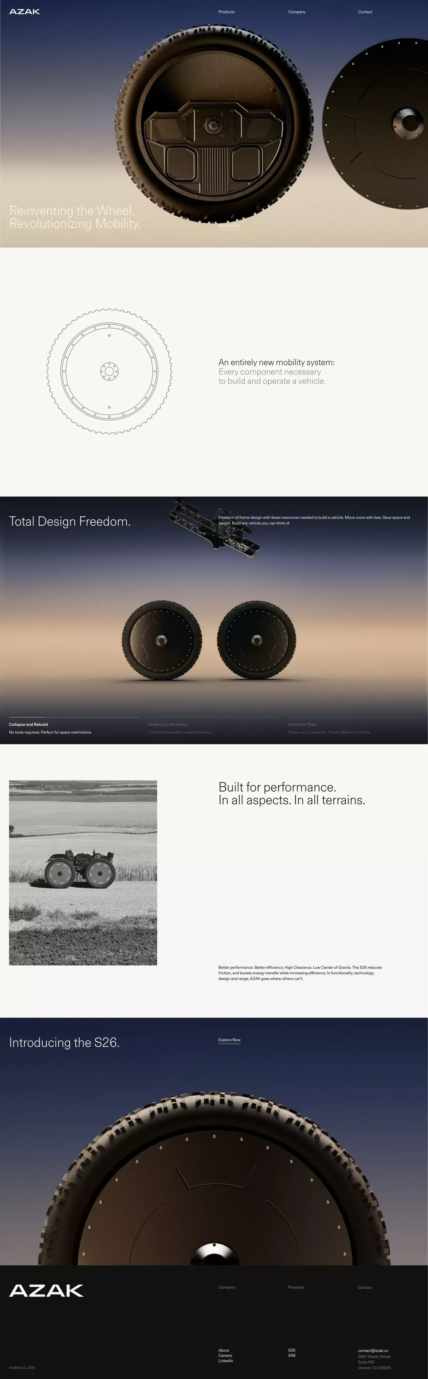 AZAK - Landing design