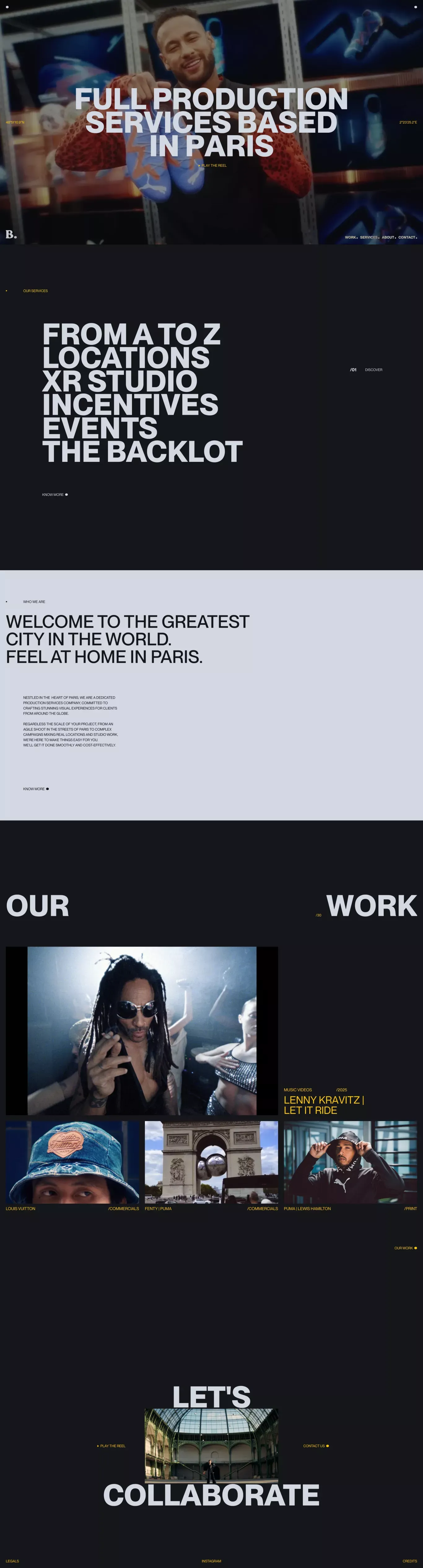 BLOOM. Production Services in Paris - Portfolio design