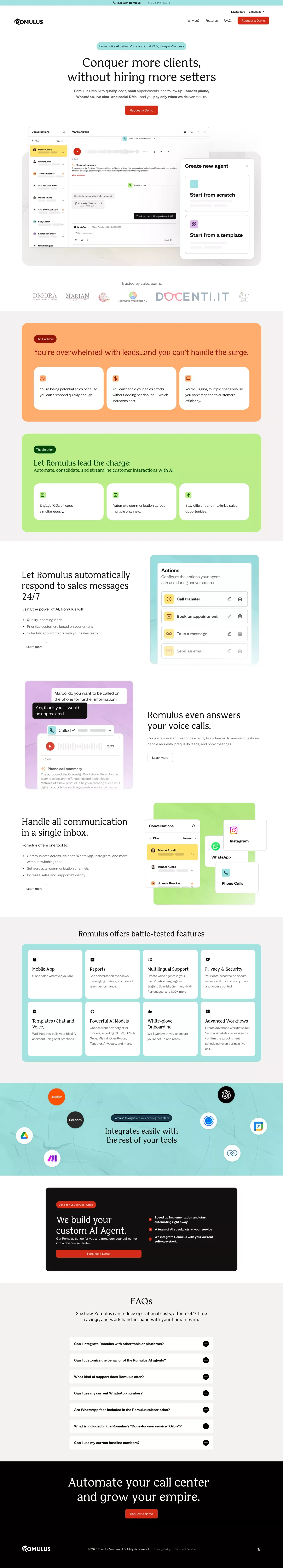 Romulus | Instantly conquer high lead volume - Landing design