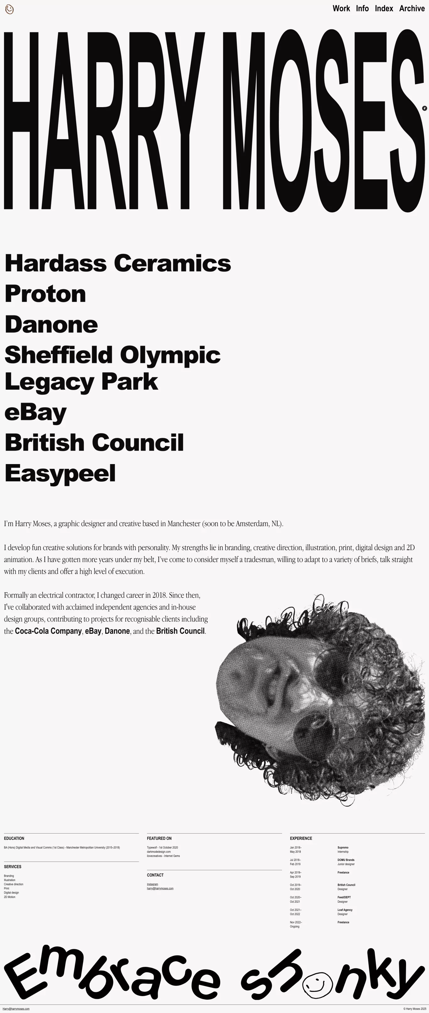 Harry Moses - Graphic Designer and Creative - Manchester, UK - Portfolio design
