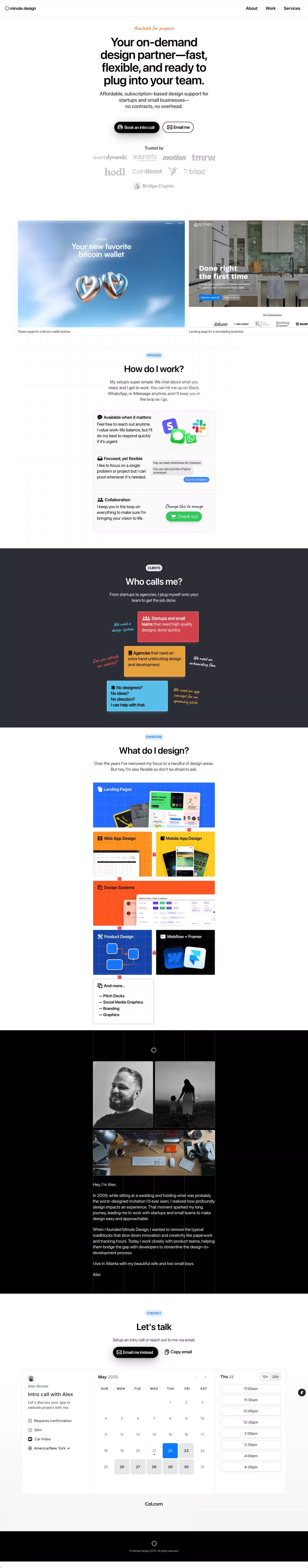 Design partner for startups and small teams - Portfolio design
