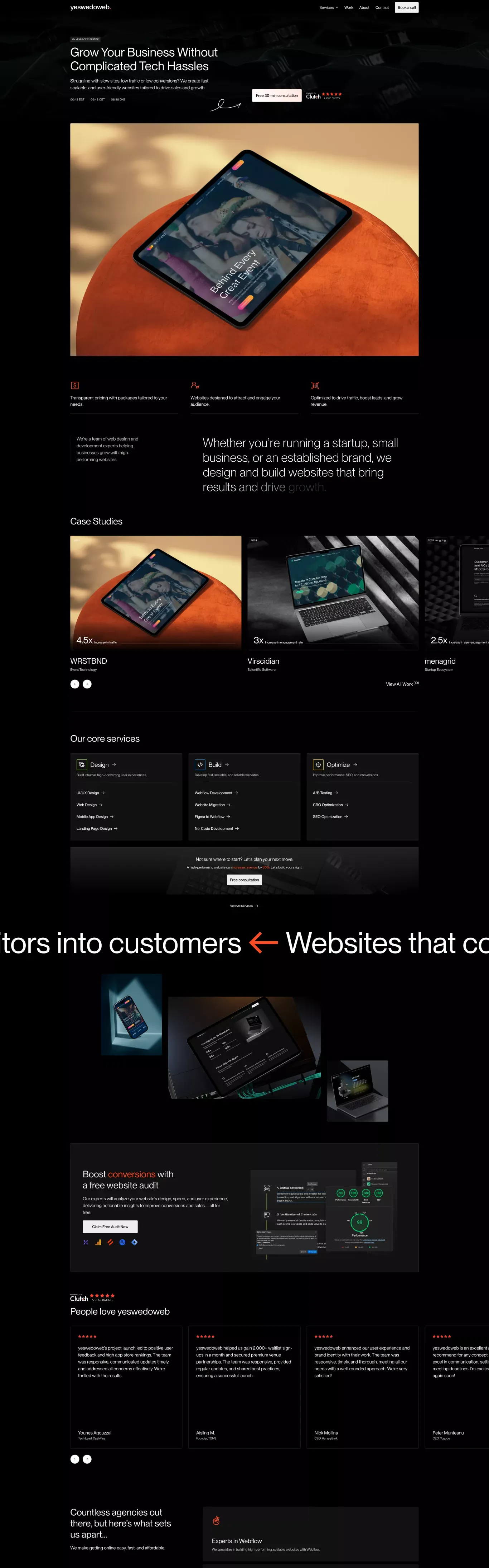 Yeswedoweb – High-Performing Web Design & Development Agency - Portfolio design