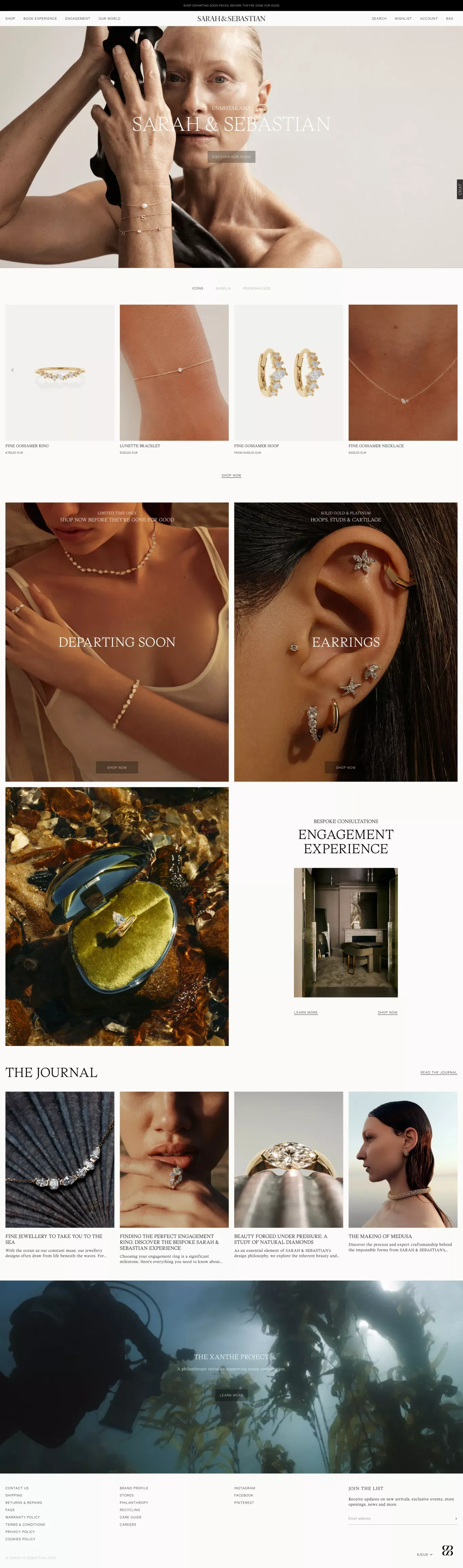 SARAH & SEBASTIAN | Australian Fine Jewellery - Ecommerce design