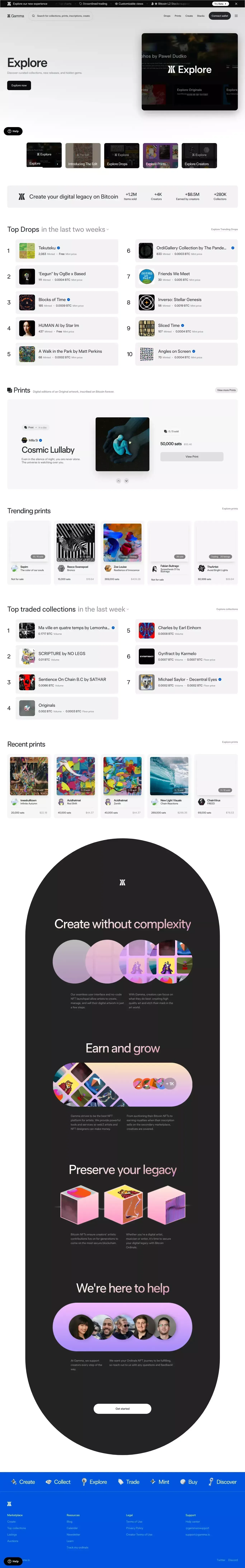 Gamma | Find & Buy Bitcoin Ordinals and NFTs - Other design