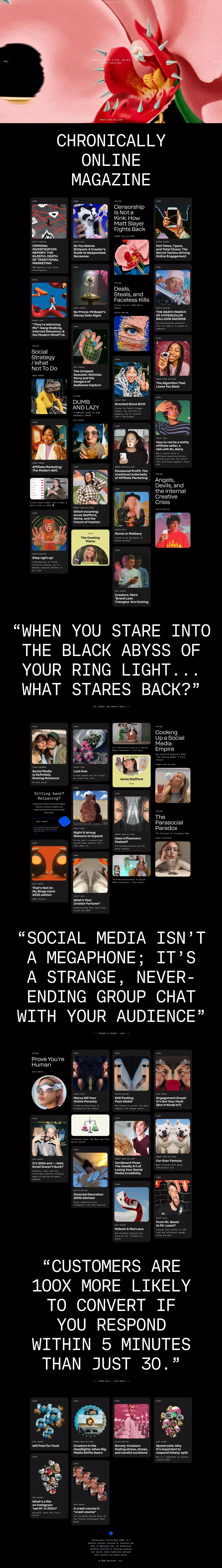 Chronically Online Magazine - Blog design