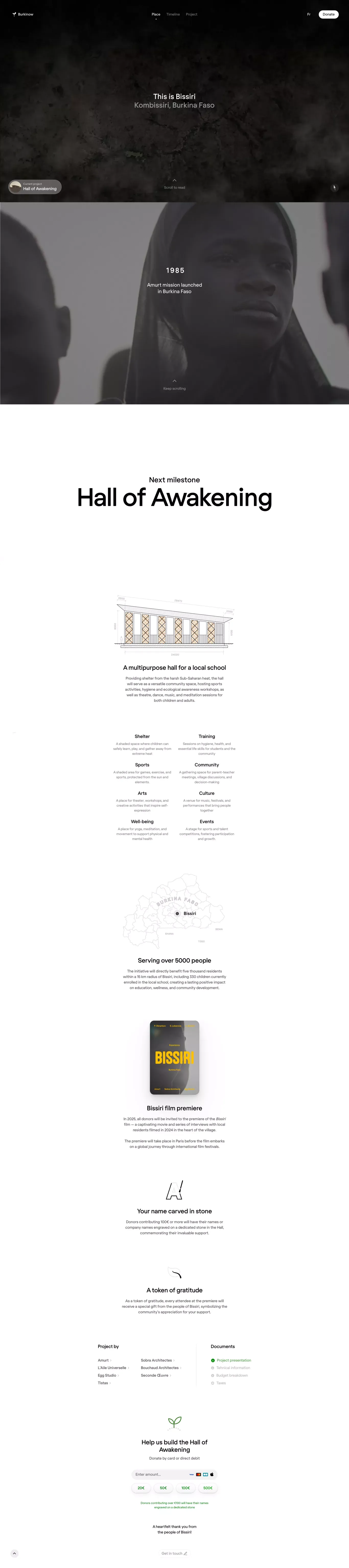 Burkinow: Bissiri - Landing design