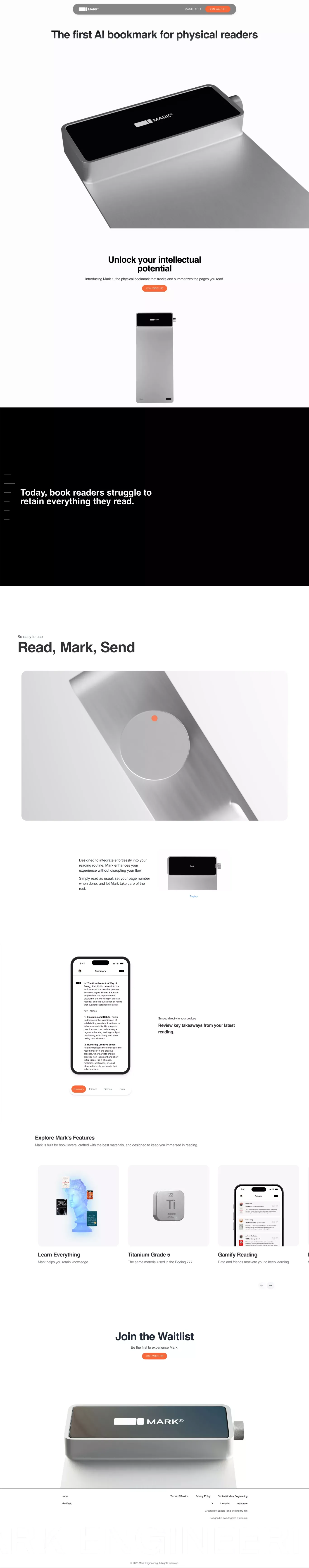 Mark - Landing design