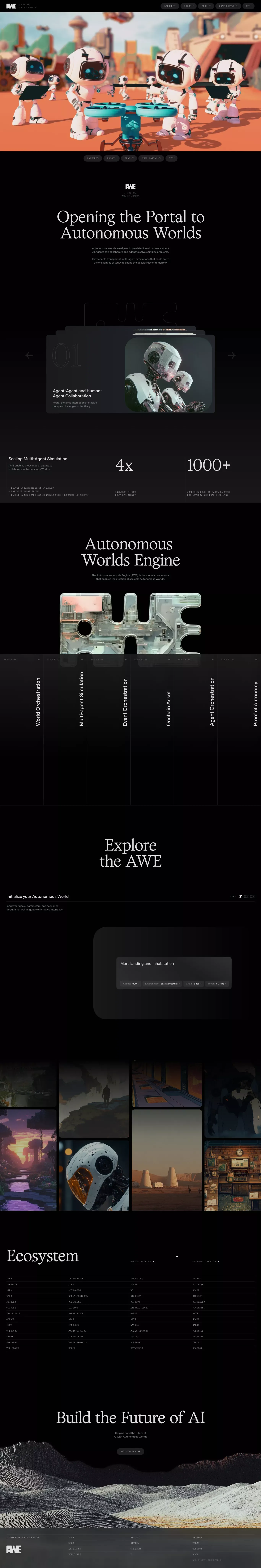 AWE | Opening the Portal to Autonomous Worlds - Landing design