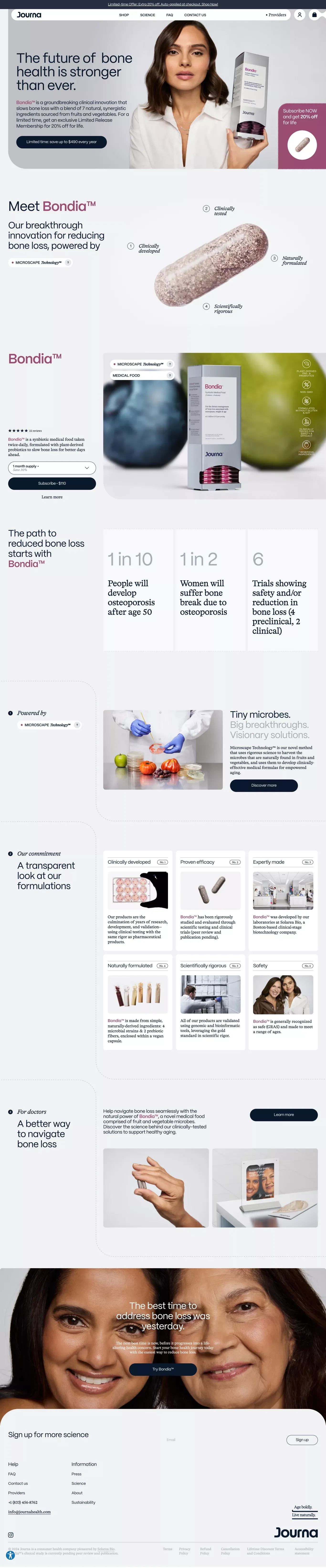 Journa Health - Landing design