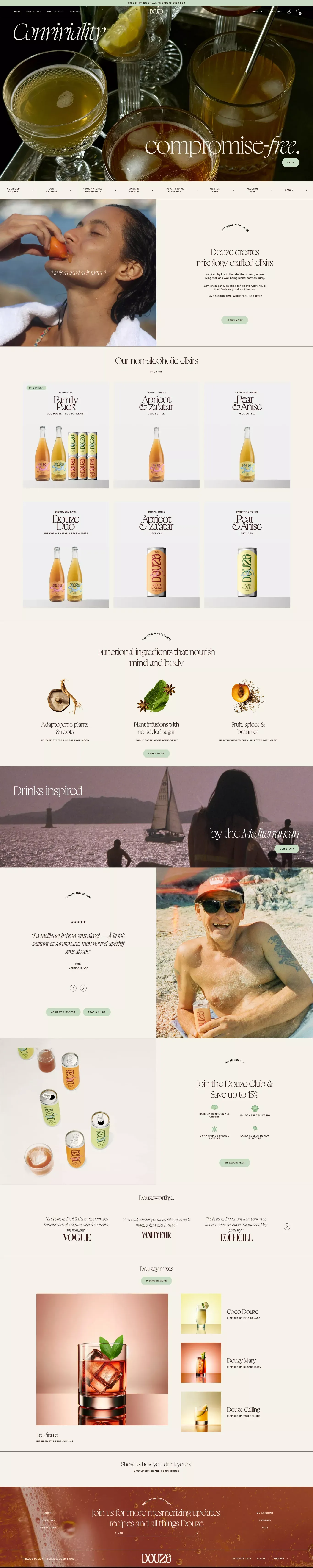 Douze | Put Life on Ice - Ecommerce design