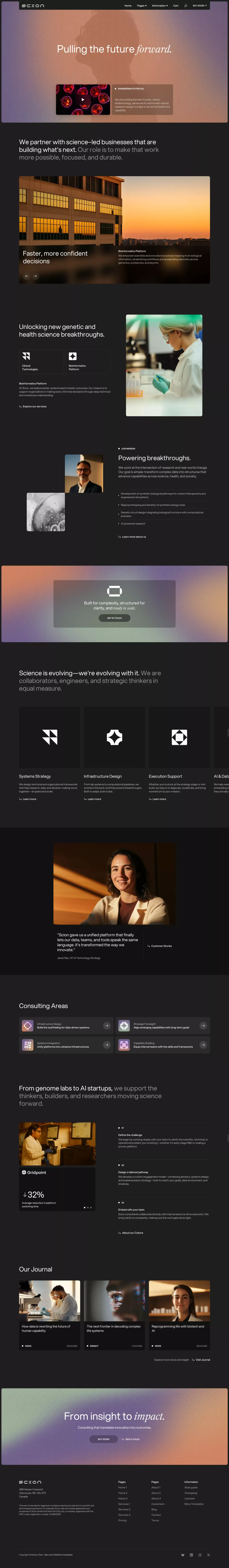 Scion - Webflow E-Commerce Website Template - Template design