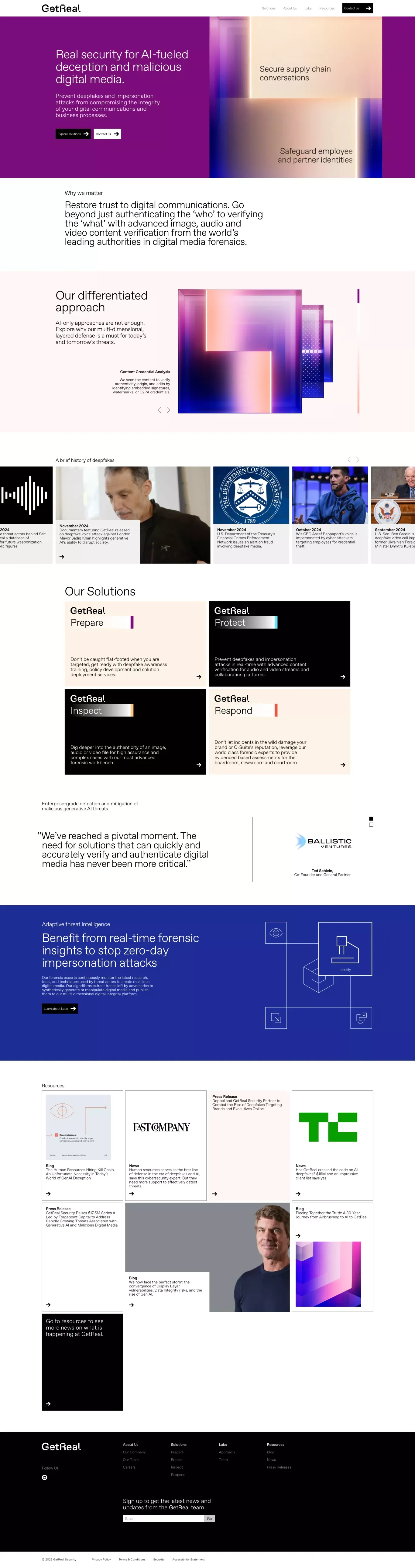 Protect from AI Risks with Enterprise-Grade Digital Content Verification - Landing design