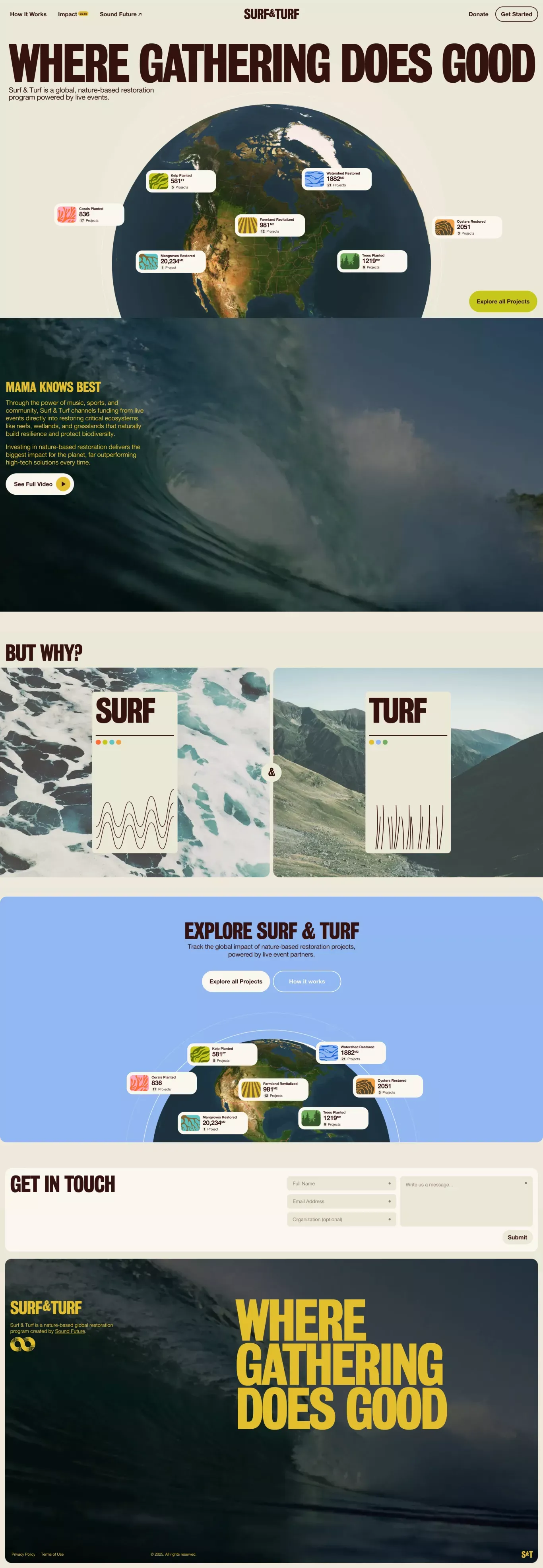 Surf & Turf - Landing design