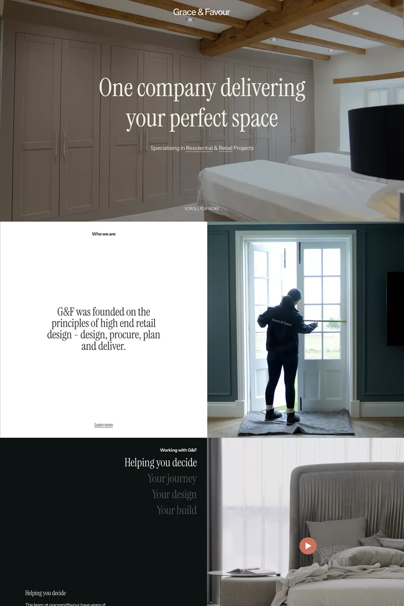 Grace&Favour - Landing design
