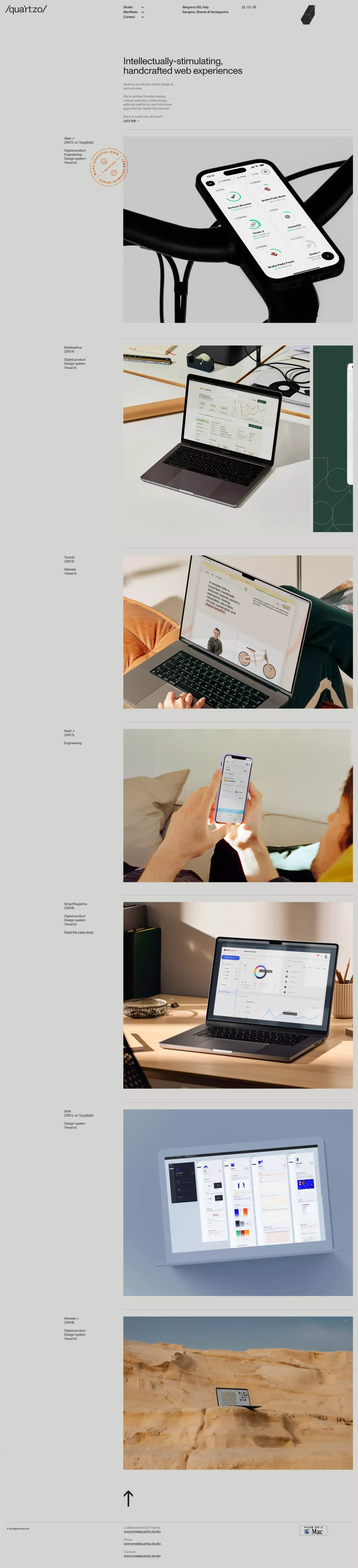 /qua'rt:zo/ ☺︎ quartzo studio - Portfolio design