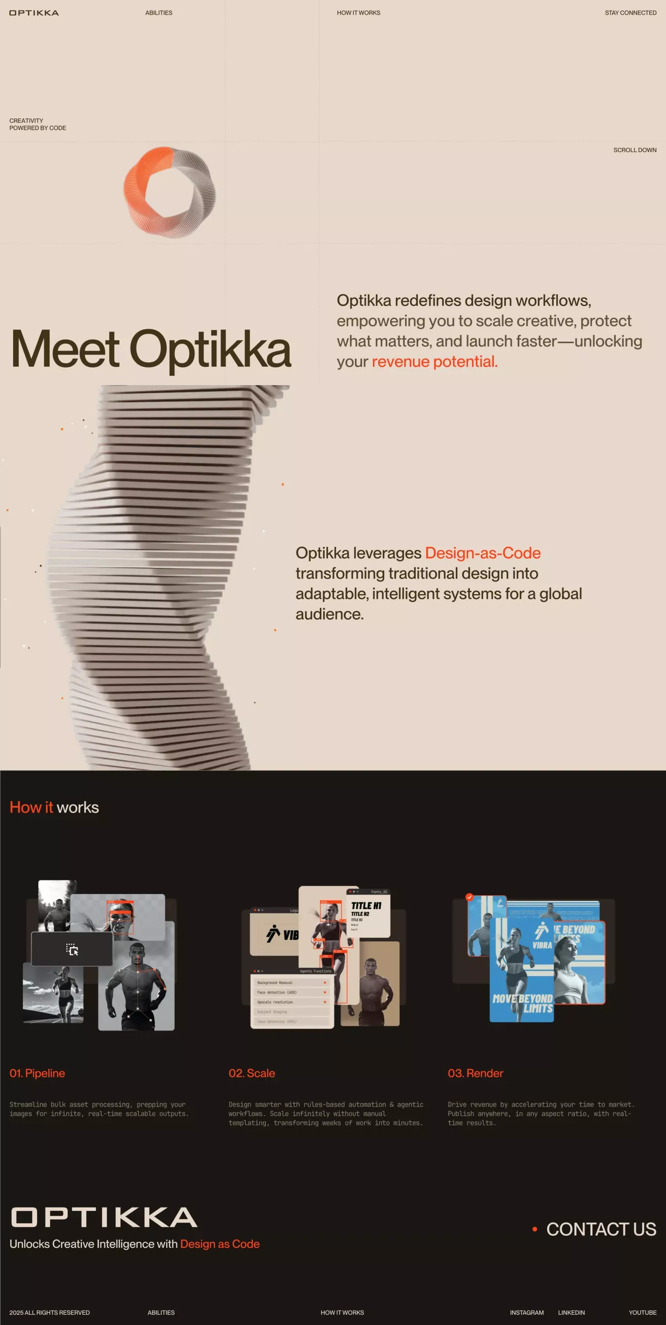Optikka - Landing design