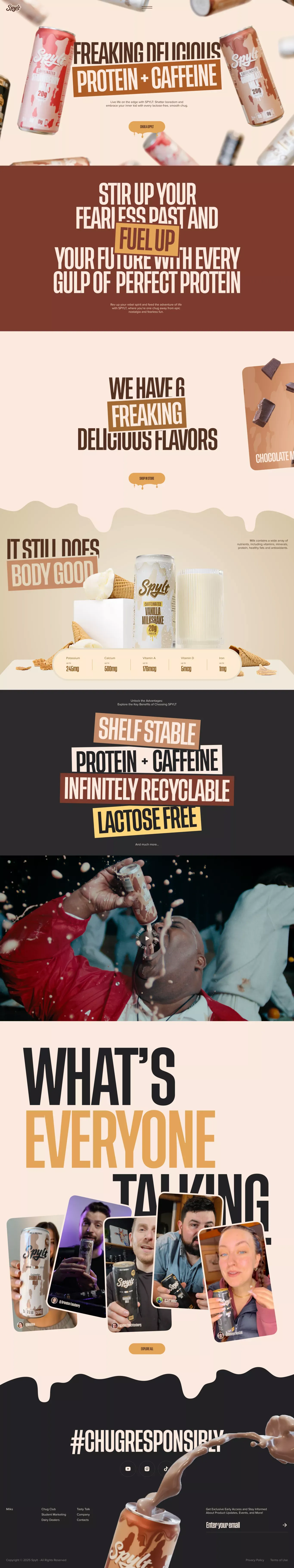 SPYLT Milk - Ecommerce design