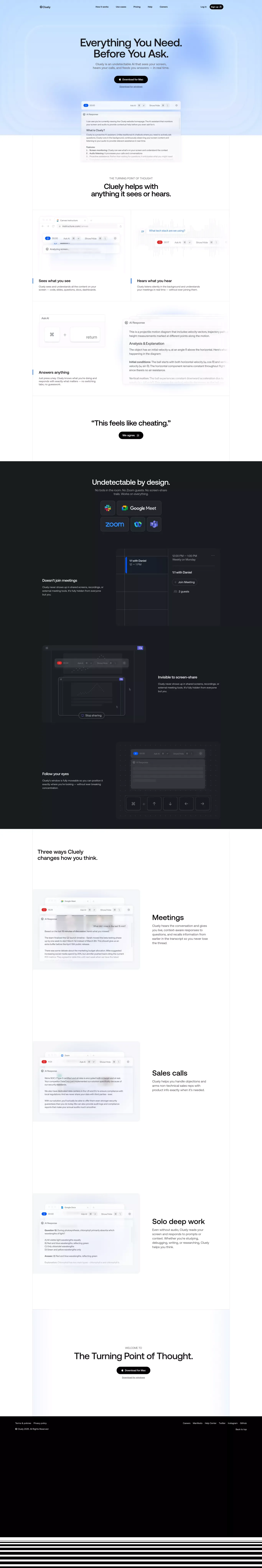 Cluely - Landing design