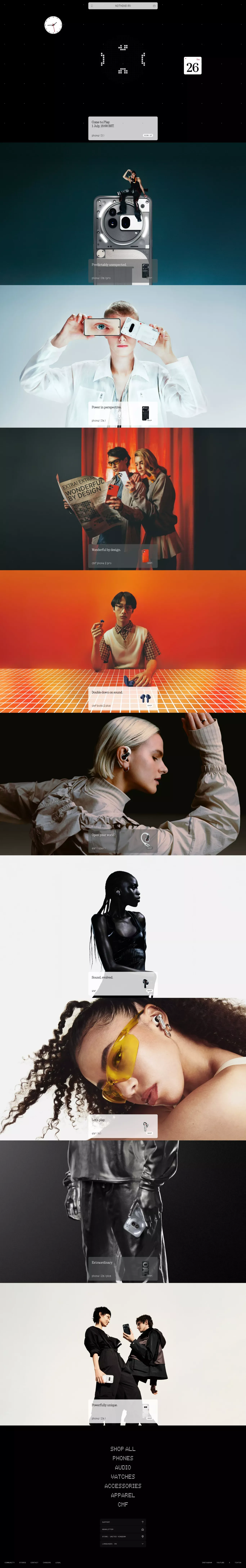 Nothing | UK - Ecommerce design