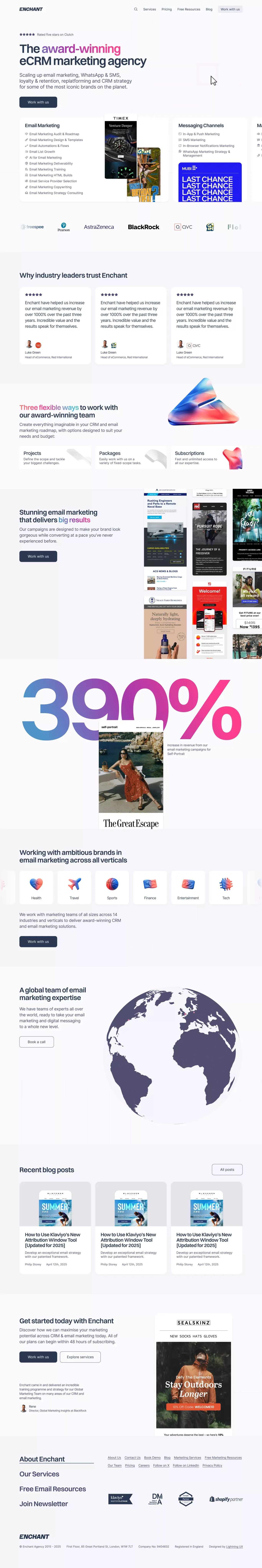 Award-Winning Email Marketing & CRM Agency: UK | Europe | USA - Landing design