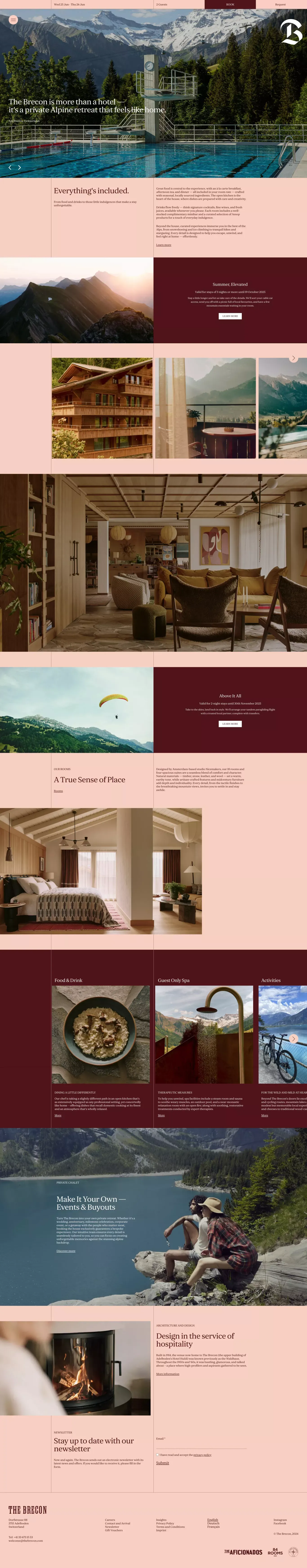 The Brecon – Luxury Hotel in the Swiss Alps - Other design