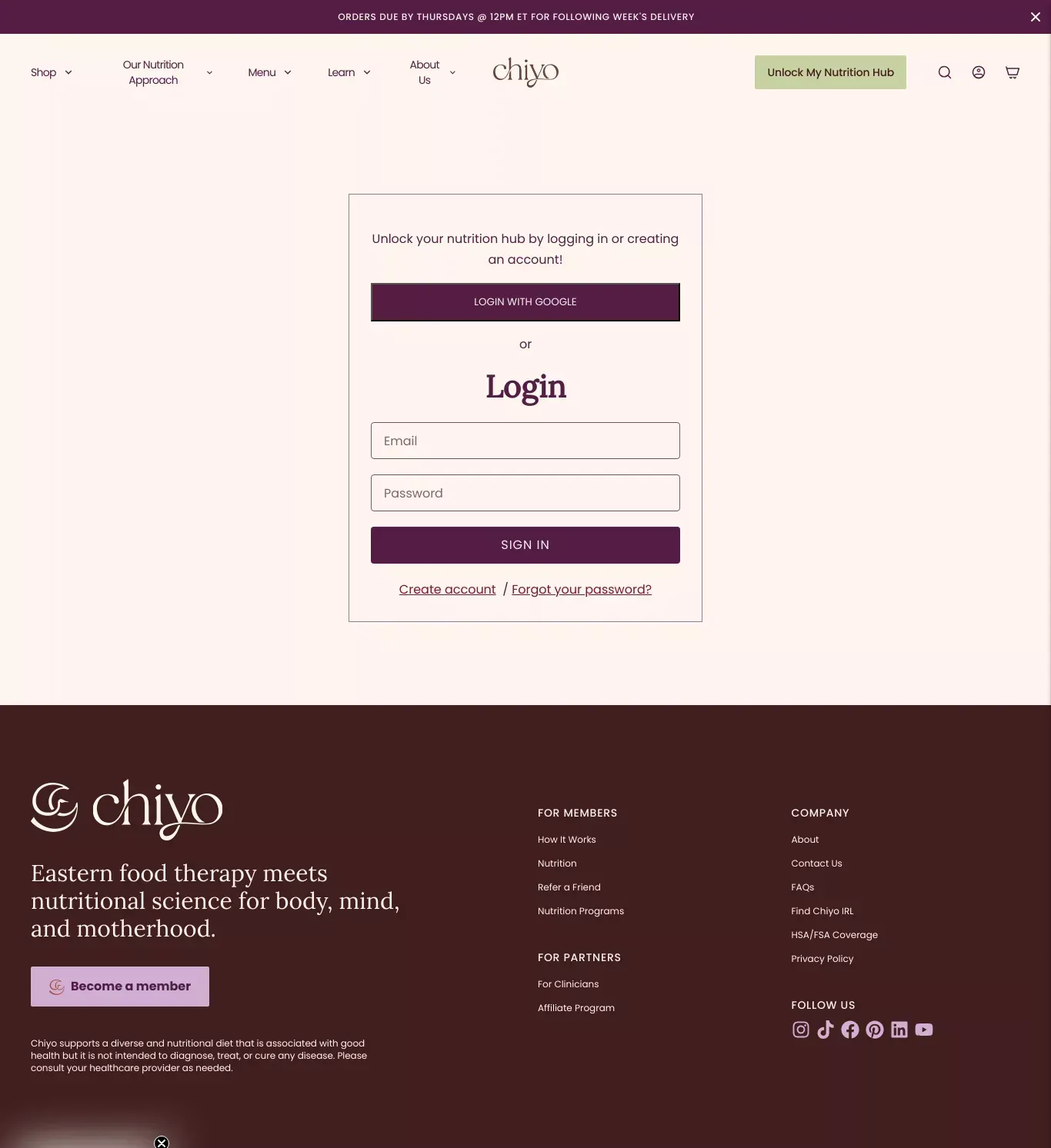Account– Chiyo - Sign Up design